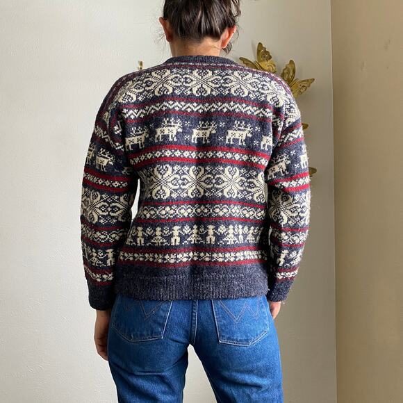 vintage wool cardigan - Picture 2 of 5